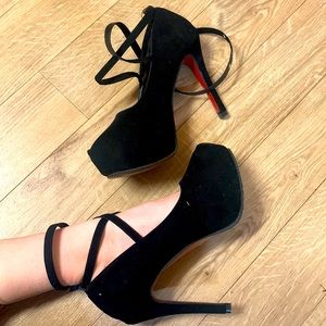 Strappy Black Pumps